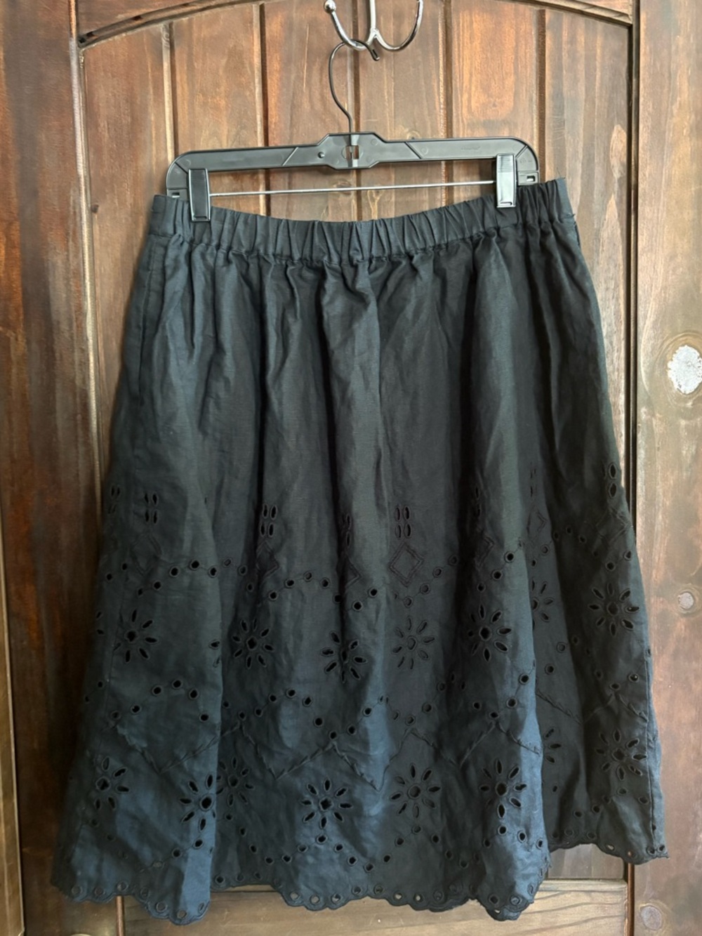 Rachel Parcell Black Eyelet A-Line Skirt- Size Large- Mother’s Day Skirt - Picture 6 of 11